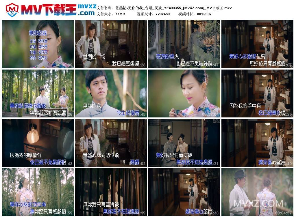 张燕清-无你的我_台语_民族_YE400355